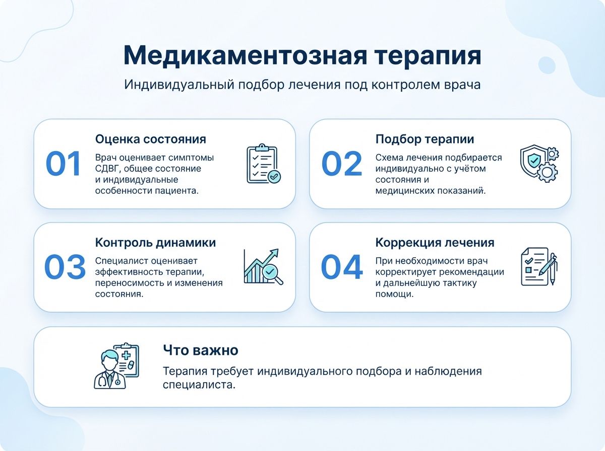 Лечение СДВГ в Докучаевске у детей и взрослыхинфографика
